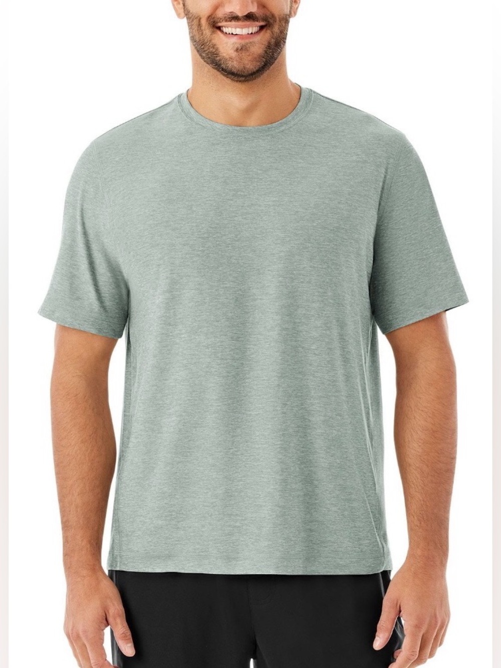 Members Mark Mens Classic Crew Neck Tee in Light Blue/Green Sz M